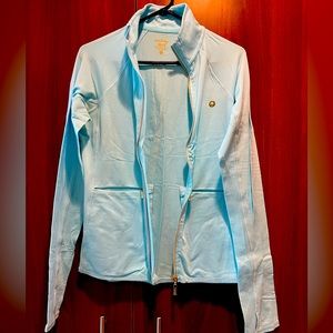 VGUC Lilly Pulitzer Weekender Jacket in Aqua stripe - Size Medium!